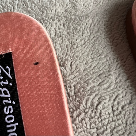 Zigi Soho Valiant Bow Satin Slide Flat Sandals Ballet Pink Sz 8.5 - Picture 7 of 13